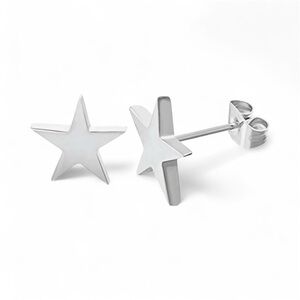 Stainless Steel Stars Stud Post Earrings